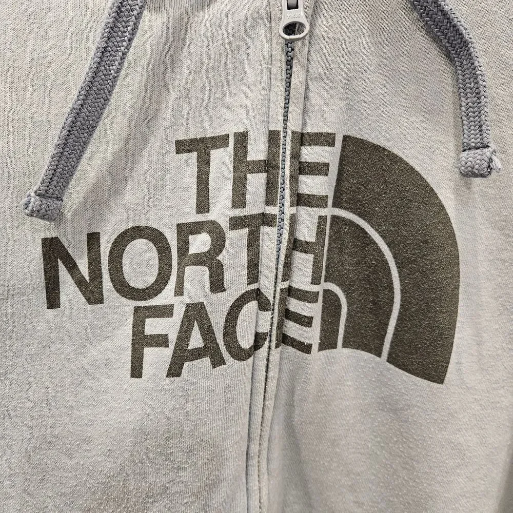The North Face Men's Light Blue Gray Zip-Up Hoodie Size Large